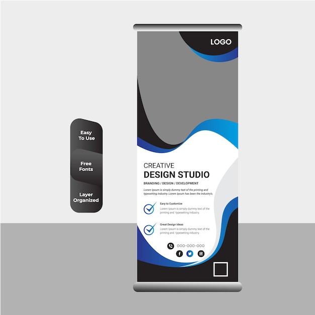 Corporate Business roll up banner standee business banner template X Banner Design