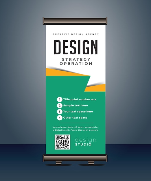 Corporate business roll up banner standee pull up banner x banner template