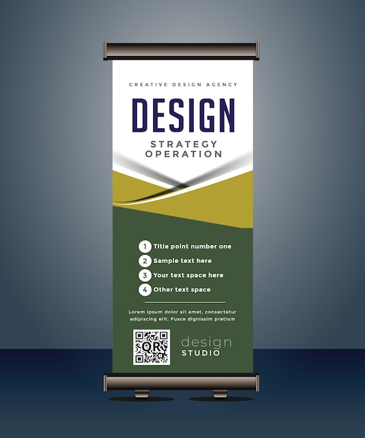 Vector corporate business roll up banner standee pull up banner x banner template