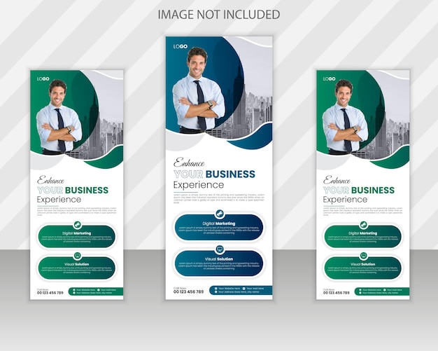 Corporate business roll up banner template design