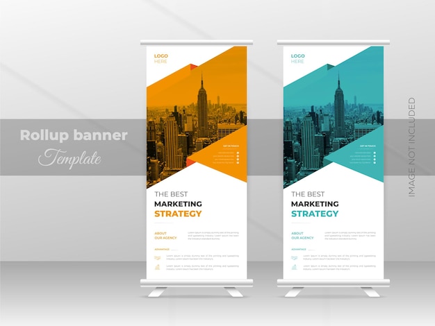 Corporate business roll up banner template design