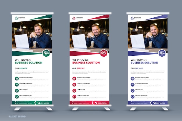 기업 비즈니스 롤업 배너 템플릿 및 풀업 스탠드 배너