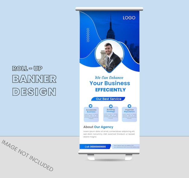 Corporate and business roll up banner