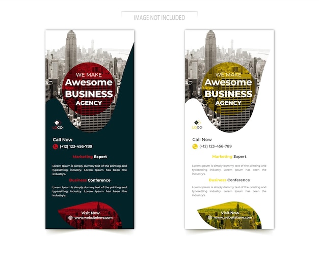 Corporate Business roll-up display standee banner ontwerp