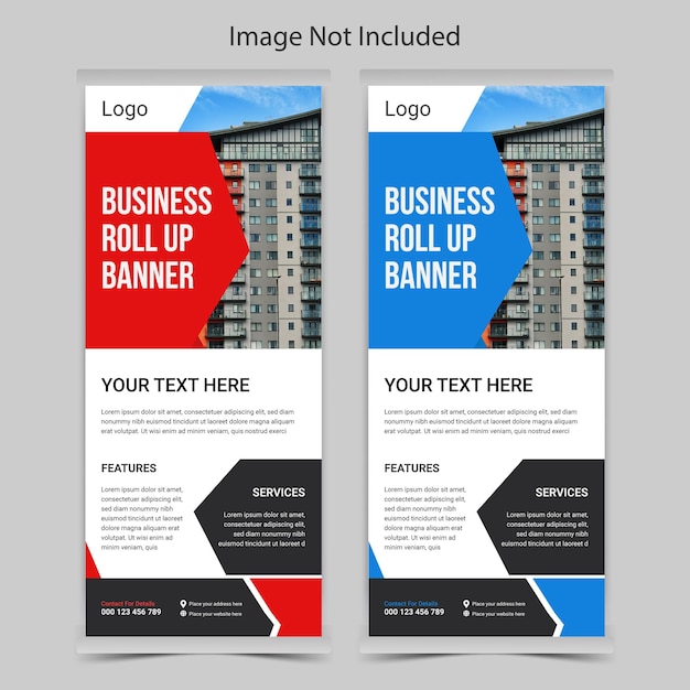 Corporate business roll up or standee banner design template