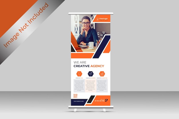 Corporate Business Roll-up Standee Banner sjabloonontwerp