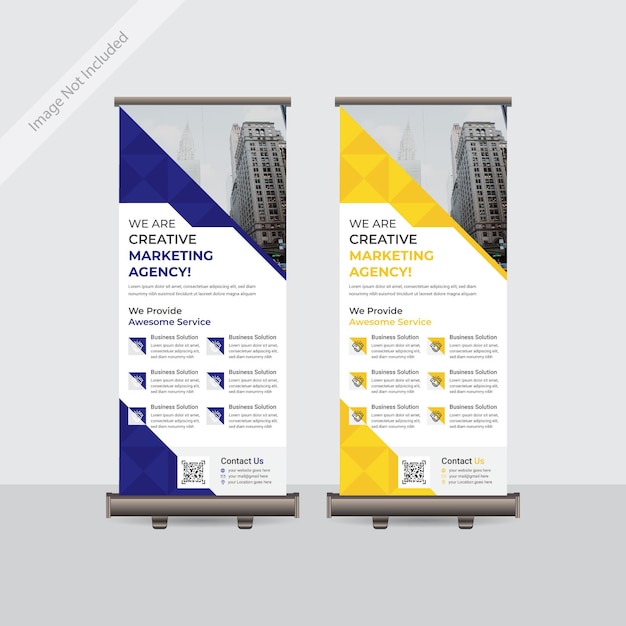 Business aziendale roll up o standee banner template design