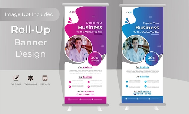 Corporate Business Rollup Banner Design Template