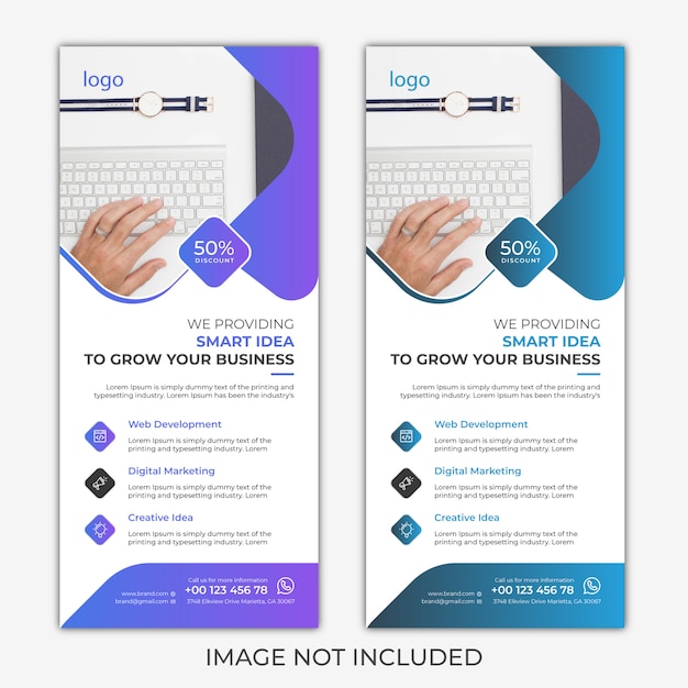 Corporate business rollup banner template
