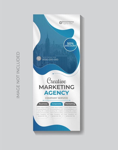 Vector corporate business rollup banner template