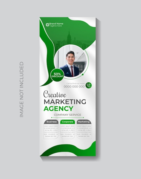 Vector corporate business rollup banner template