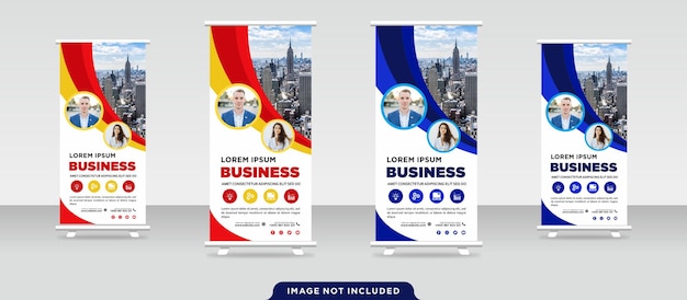 Corporate business rollup of x banner ontwerpsjabloon