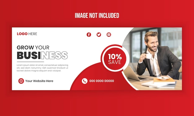 Corporate business social media cover design template