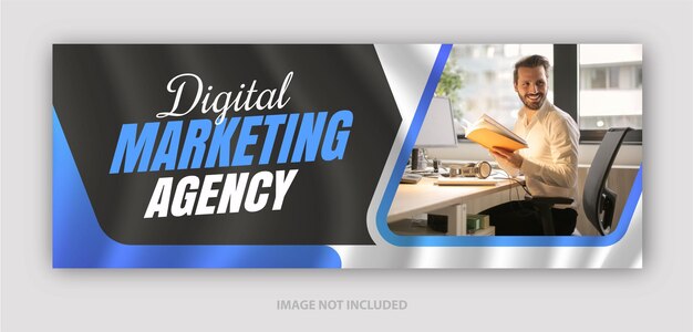 Vector corporate business social media cover or web banner design company social media cover design te