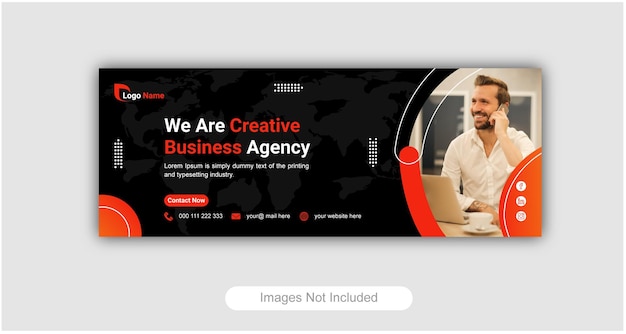 Corporate business social media creative facebook cover banner template