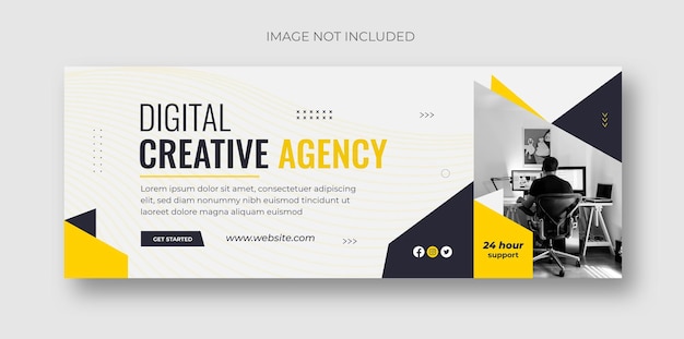 Corporate business social media design facebook cover template web banner template