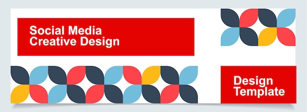 Corporate business social media design facebook linkedin cover template web banner template