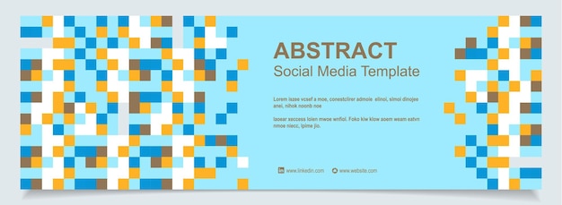 Vector corporate business social media design facebook linkedin cover template web banner template