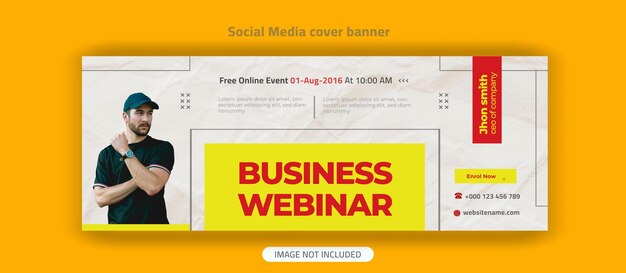 Corporate business social media facebook cover banner template