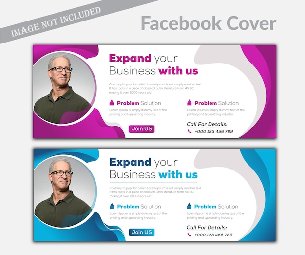 Corporate business social media facebook cover banner template