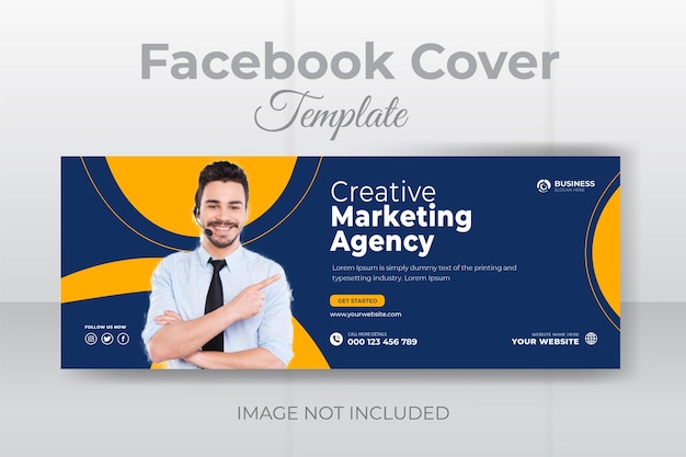 Corporate business social media facebook cover banner template