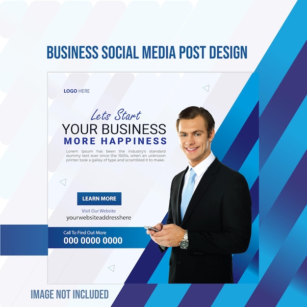 Corporate business social media post design