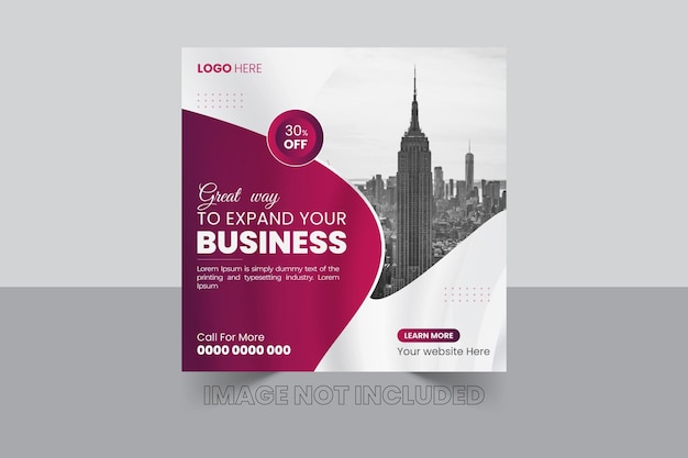 Corporate business social media post template