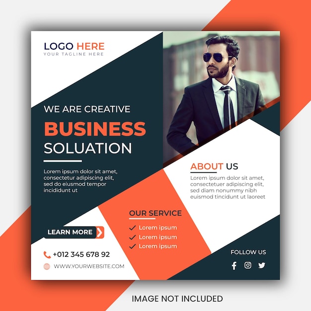 Corporate business social media promo flyer template