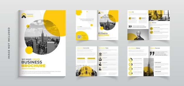 Corporate business modello design forma di colore giallo design professionale