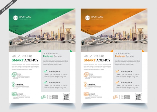 Vector corporate business template two side