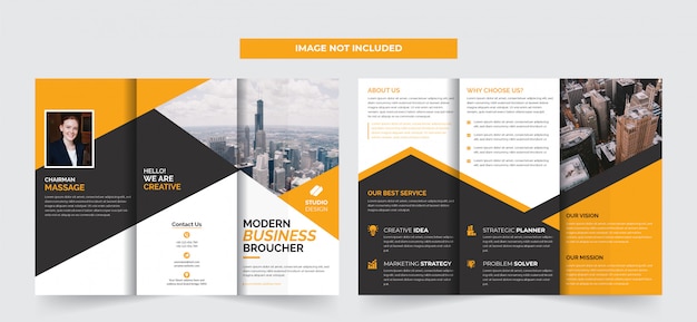 Corporate business tri-fold brochure