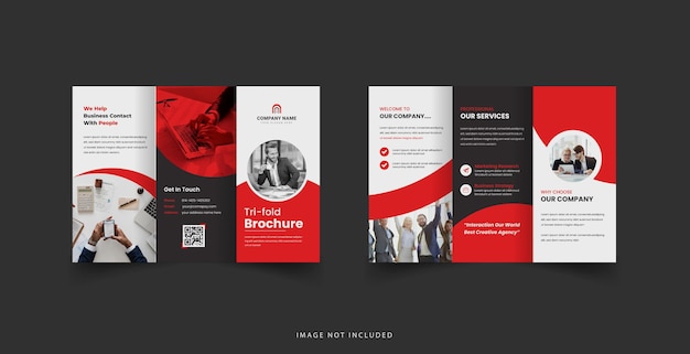 corporate business trifold brochure design template