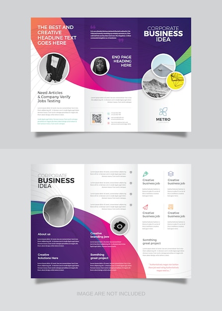 Corporate business trifold brochure design