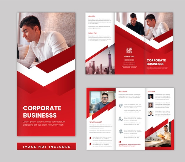 Corporate business trifold brochure design