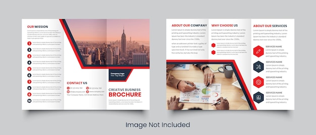 Corporate business trifold brochure template design