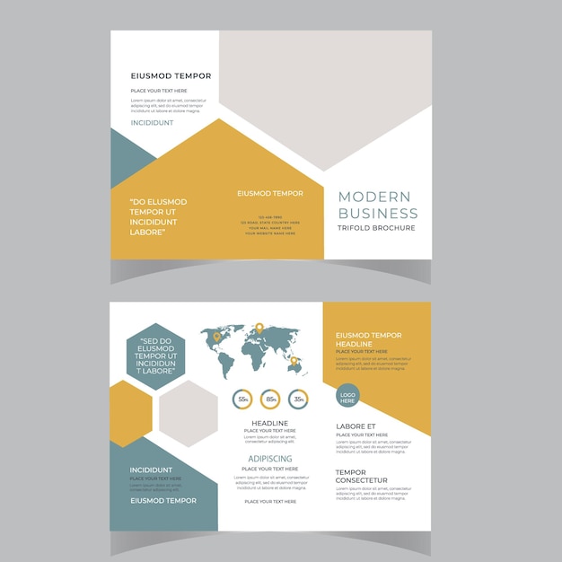 Corporate business trifold brochure template Modern Creative and Professional tri fold brochure