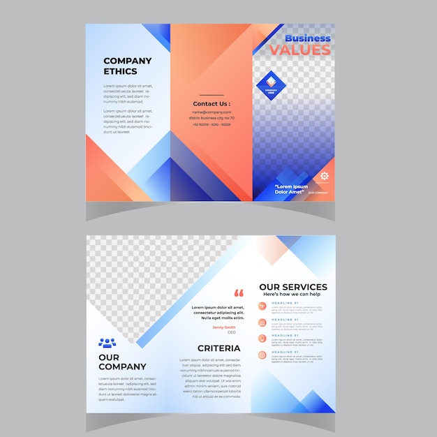 corporate business trifold brochure template modern creative and professional tri fold brochure