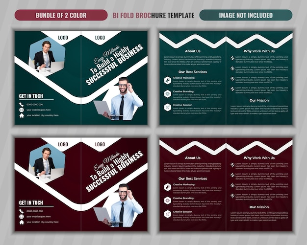 Corporate business tweevoudige brochure ontwerpsjabloon Design