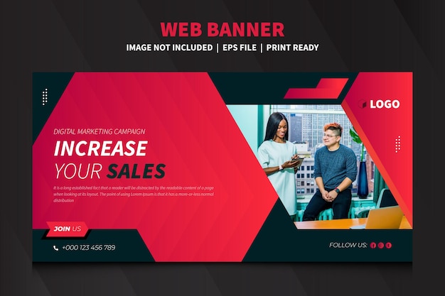 Vector corporate business web banner template