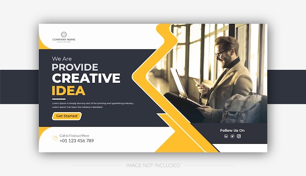 Corporate Business youtube thumbnail and web banner template