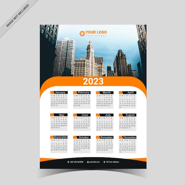 Corporate calendar template 2023