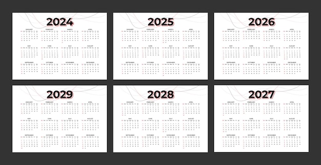 Corporate calendar template 2024