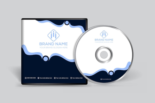 企業 CD カバー テンプレート デザイン