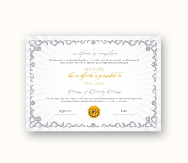 Vector corporate certificate design