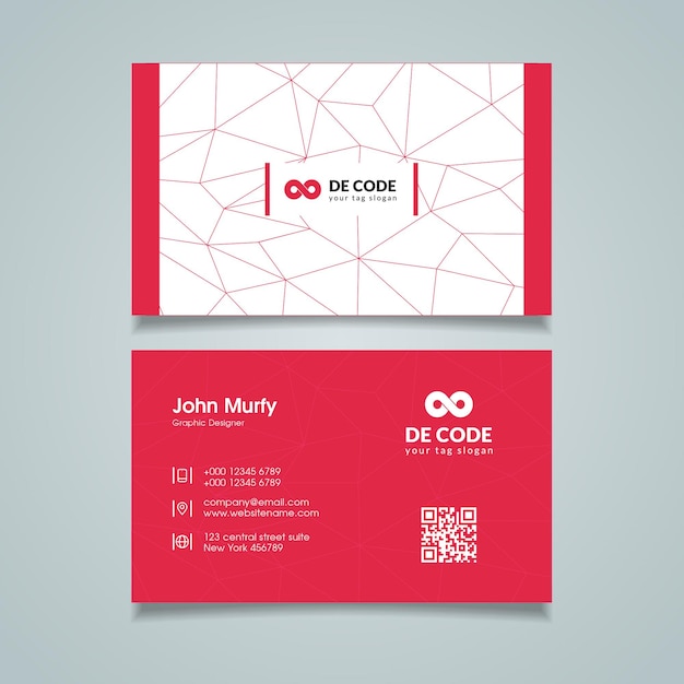 Corporate clean business card template Free Psd