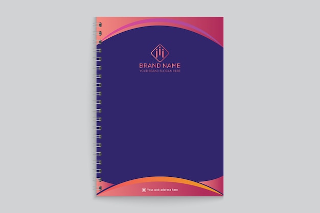 Corporate clean notebook cover template