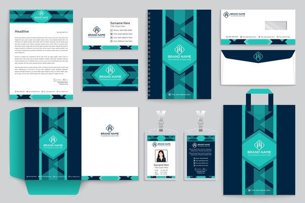 Vector corporate clean stationery template