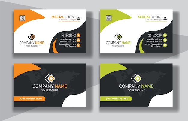 Vector corporate clean style modern business card design professional creative visiting card template