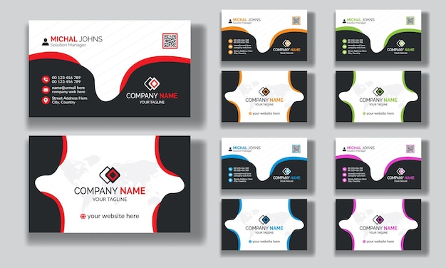 Corporate clean style modern business card design professional creative visiting card template