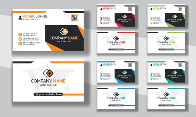 Vector corporate clean style modern business card design professional creative visiting card template